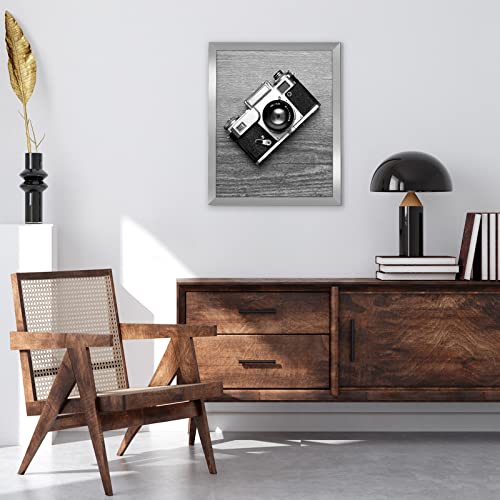 Americanflat 16x20 Picture Frame with Polished Plexiglass - Silver Photo Frame - Wide Picture Frames Made of Engineered Wood for Vertical or Horizontal Wall Display - Epic Collection - Silver