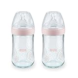 Pack 2 biberones cristal de 240ml Nature Sense NUK de silicona (Rosa)