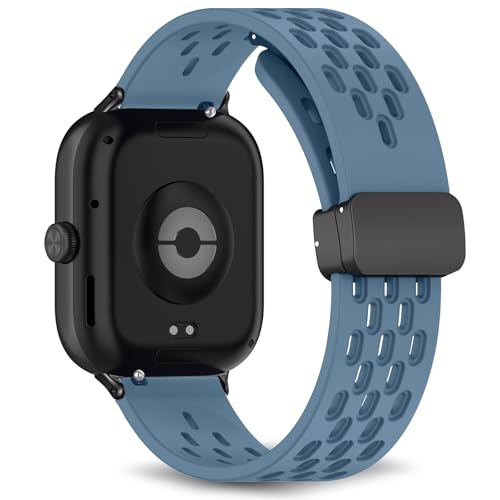 [RoSoki] �o���h Xiaomi Redmi Watch 6 / Xiaomi Redmi Watch 5/4 �Ή� �V���R���� �}�O�l�b�g�t�� �X�|�[�c�o���h �ւ��X�g���b�v �����x���g �_�炩�� �ʋC�� �����ȒP �y�� �������₷�� �j���ʗp�i 