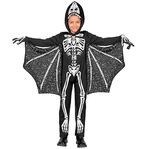 W WIDMANN MILANO Party Fashion - Costume pour enfant squelette ptérodactyle, combinaison avec ailes, dinosaure, déguisement Halloween