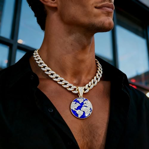 Miami Cuban Chain Ice Tiger Head Miami Cuban Link Chain Necklace - Gold/Silver Plated Cubic Zirconia Hip-Hop Jewelry Gift For Men - Image 6