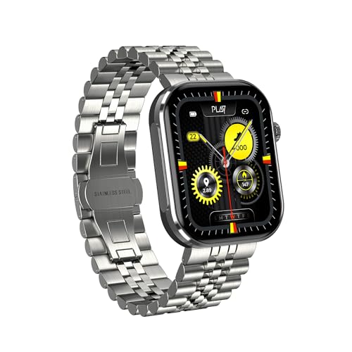 World Of PLAY, PLAYFIT DIAL4S Smart Watch, Premium Stainless Steel Strap, 2.01 Advanced All-View IPS Display, Narrow Bezel Design,Rotary Crown, Bluetooth Calling, IP67 Water Resistant(Silver-Silver) (B0CMXVLSFT) Amazon Price History, Amazon Price Tracker