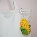 Handmade Knitted Crochet Cute Vegetable Corn Keychain Key Ring Purse Pendant