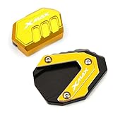 MDATT CNC Aluminium Béquille de Moto, Plaque de Support latérale, Colonne auxiliaire, pour Yamaha XMAX300, XMAX125, XMAX250, Xmax 300, 125, 250, 2017, 2021, 2022 (Color : CP Gold)