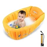 Relaxing Baby | Inflatable Baby Bathtub,Newborn Bathtub Seat for Infant,Non-Slip Baby Pool for Sitting up,Foldable Toddler Tub Shower,Portable Travel Bath for Kids 0-6 Year