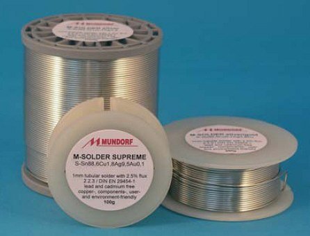 Mundorf MSolder Supreme Silver Oro estaño de 100g para soldar componentes electrónicos de audio