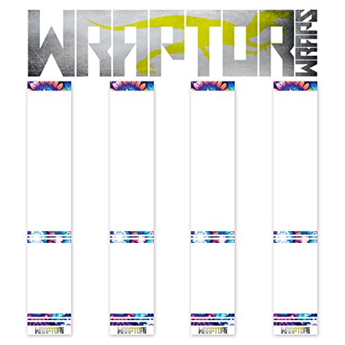 na-1 Wraptor Wraps Archery Arrow Wraps - Neon Bloom Arrow Wraps - Bands Wrap Design - Pack of 13-150mm Length - Small Width