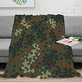 3D gedruckt Camouflage Pattern Reisedecke Mikrofaser Bettwäsche kuschelig warm Military Tactical Sofadecke kompakt für Camper Reisende Gamer 40x50inch(100x130cm)