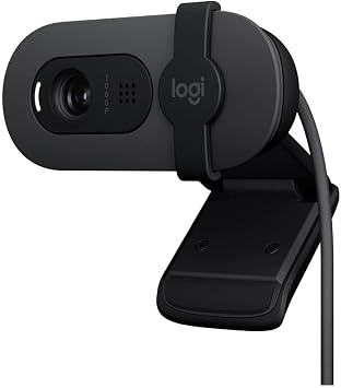 Logitech BRIO 100 Full HD Web Kamerası, Toplantı ve Yayın Amaçlı, Otomatik Işık Dengesi, Dahili Mikrofon, Gizlilik Kapağı, USB-A, Microsoft Teams, Google Meet, Zoom ile Uyumlu, Siyah