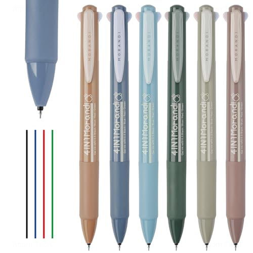 Stylo bille gel 4 en 1 design chic NiArt lot de 6 stylos confort ergonomique
