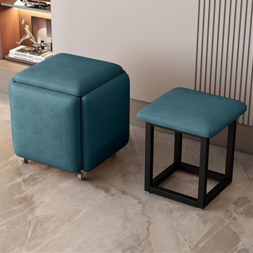 Chaise roulante et tabourets gigognes gain de place pour repose-pieds de salon moderne