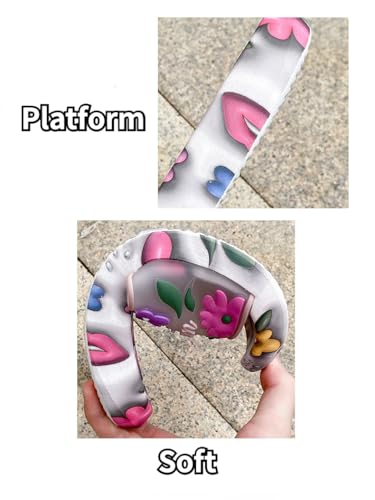 Women's Floral Sandals Beach Slippers Y2K Aesthetic Kawaii Cute Slip on Flat Summer Comfort Walking Shoes Shower Slippers4