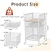 Hongtamoya Rolling Makeup Cart Organizer with 2 Drawers, Narrow Floor Skincare Organizers, Vanity Organizer Cosmetics Display Cases Holder for Skin Care Nail Polish Perfume Makeup Brush, White