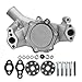 IMOOA Long Water Pump For Chevy SBC 283 327 350 383 400 1958-1985 Satin Aluminum Mechanical