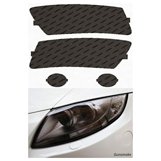 Lamin-x Custom Fit Gunsmoke Headlight Covers for Audi A6 (05-08)