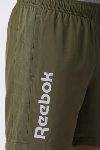 Image of Reebok Men's Polyester Running Shorts - Quick Dry Lightweight Sports Shorts for Men | Gym Shorts for Men | Training Fitness Running Shorts - Secure Drawcord Waistband