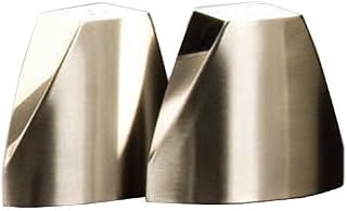 American METALCRAFT, Inc. SPDX22 Salt and Pepper Shaker Set, Stainless Steel, 3oz. Capacity, 2-5/8' H, 3-1/4' W