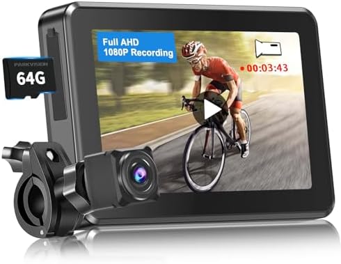 Amazon.com: Bike Camera Rechargeable Battery 360° Rotation - 4.3'' HD ...