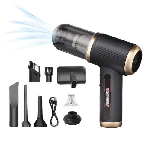 Handheld Vacuum Cleaner, 21000PA Powerful Suction Mini Portable Car Vacuum Cleaner Suitable for Home, Car, Office (Gold 01)