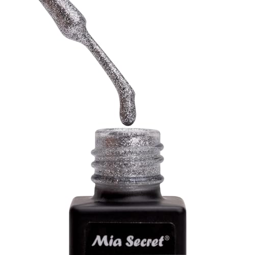 Mia Secret Silver Glitter Gel Liner para Uñas 0.21 oz miniatura 4