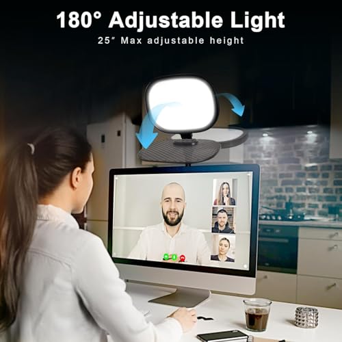 Image of Adofys Slab Key Light for Video Shooting YouTube, Tripod Stand with Light Five Color Temperatures 3200K-5600K, Adjustable Brightness 1455 Lumens, CRI 95+ with Extendable Stand for Content Creation.