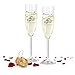 Produktbild FORYOU24 Leonardo 2 Sektgläser mit Gravur des Namens zur Hochzeit Motiv Ringe Sekt-Glas graviert Geschenkidee