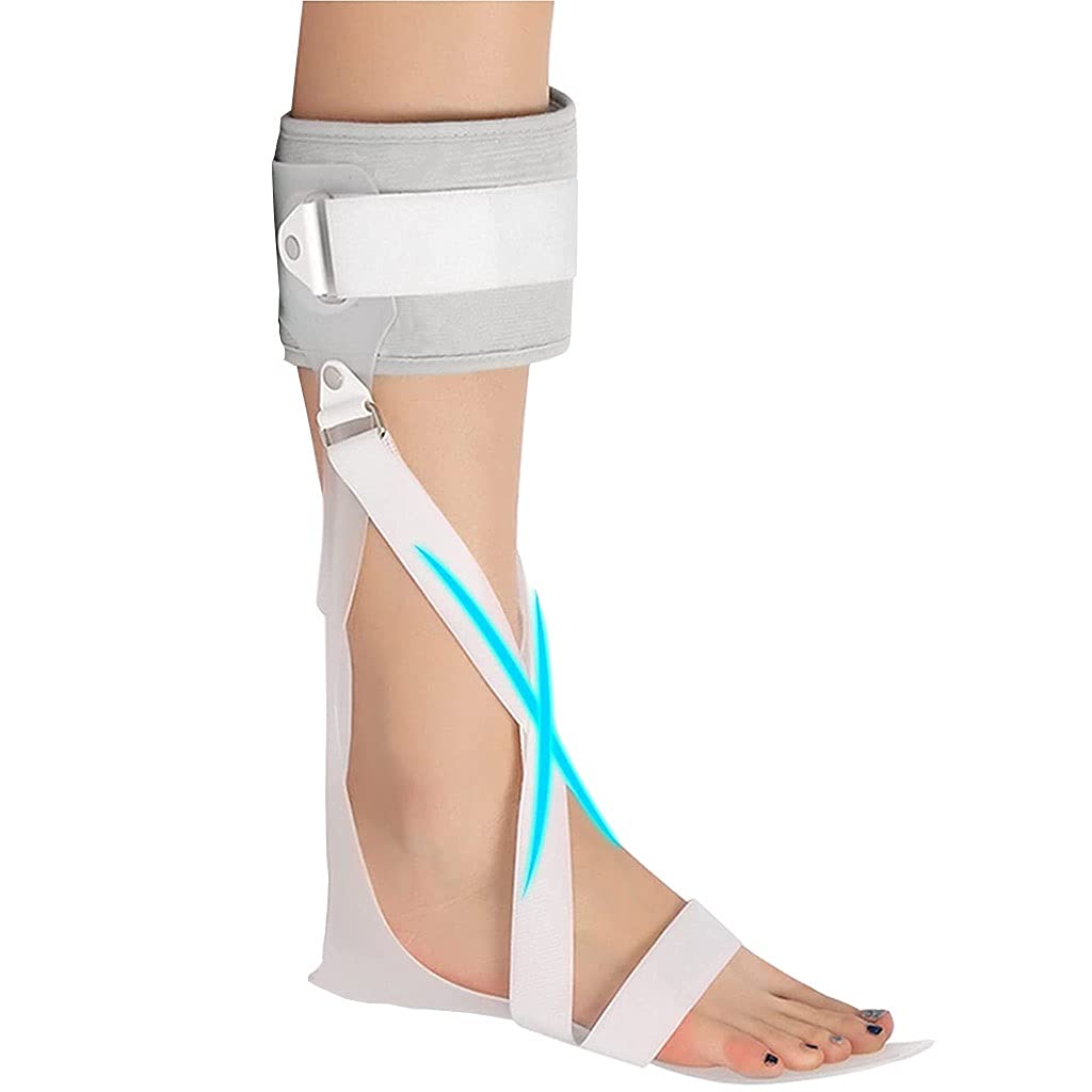 Senkfußstütze Orthese, Einstellbar Dorsalflexionshilfe Fußstütze Stabilisator zum Männer Frauen Schlaganfall, Zuschneidbar Leicht Polyethylen
