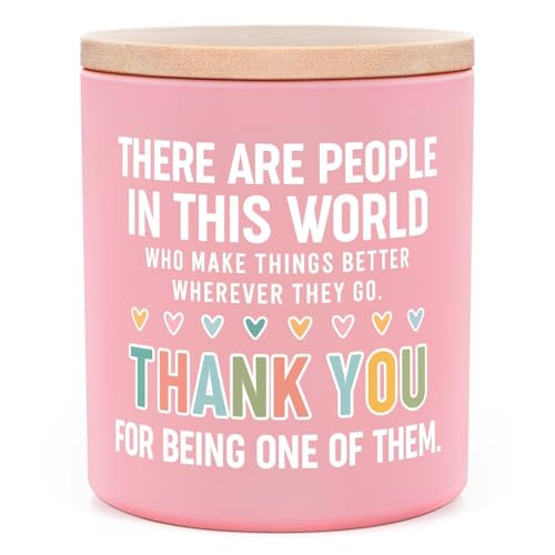 SteadStyle Thank You Gifts for Women - Leaving Gifts for Colleagues Coworkers Teachers Nurses Boss Employees Friend Appreciation Birthday Gift Idea - Handmade Vanilla Lavender Soy Wax Candle 10Oz