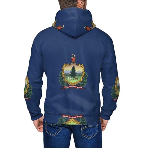 Sweat à capuche Vermont manches longues avec cordon de serrage et motif imprimé