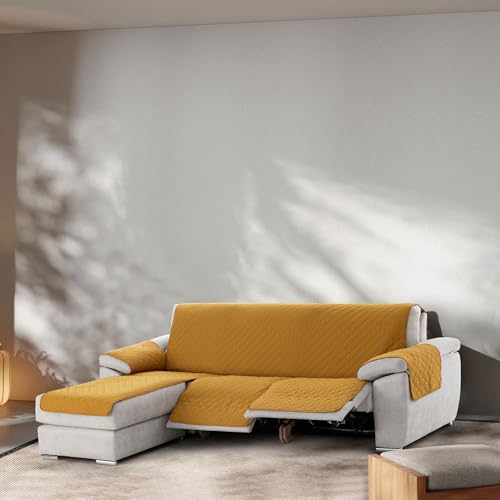 Housse de canapé chaiselong mini moutarde avec ajustement confortable - 4