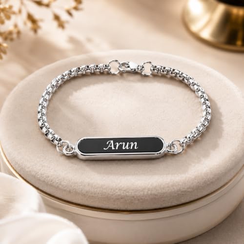 Image of Oblivion Bracelet for Men - Personalized Rakhi Bracelet, Engrave Name or Message for Special Occasion Raksha Bandhan for Brothers, Customized Stylish Adjustable Wrist Accessory