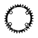 QSMGRBGZ Plato Bicicleta,Disco Engranaje Negativo Positivo 96BCD Bicicletas Carretera MTB,Plato Ancho Estrecho De Aleación De Aluminio Redondo De Un Solo Disco (30 32 34 36 38T),Negro,32T
