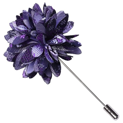 Image of GUSLESON 3.15 inch（8cm） Mens Floral Tie and Lapel Pin Necktie Hankerchief Cufflinks Set for Men