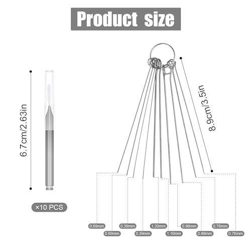 Image of 10pcs Shower Head Cleaners, with 10pcs Needle Picks Anti-Clogging Shower Head Cleaning Brush Tiny Crevice Cleaner Tool for Small Holes Gaps Nozzle Window Slot Household Bathroom (Gray)