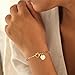 Turandoss Knot Bracelet Gifts for Women - Dainty 14K Gold Plated Small Initial Knot A Letter Bangle Bracelets for Women Jewelry Birthday Gifts for Her