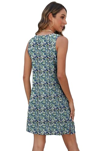 Image of BKRIVE Coverup Summer Dresses for Women 2026 Eyelet Casual Loose Sleeveless Sundresses Tank Dresses with Pockets