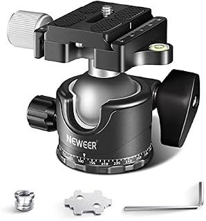 NEEWER Low Profile Camera Tripod Ball Head, 36mm Metal Panorama Ball Head Compatible with Arca 1/4"Quick Release Plate for Tripod Monopod Slider DSLR Camera Camcorder, Load Capacity: 33lb/15kg