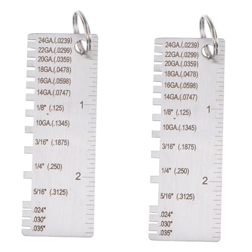 Ciieeo Weld Inspection Ruler Metal Thickness Gauge Clarity Numerals for Easy Reading in Welding