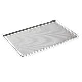 WAS 6816 600 Aluminium Backblech, 3mm Perforierung, Schräg Zulaufende Kanten, 60cm Länge, 40cm Breite, 2cm Höhe