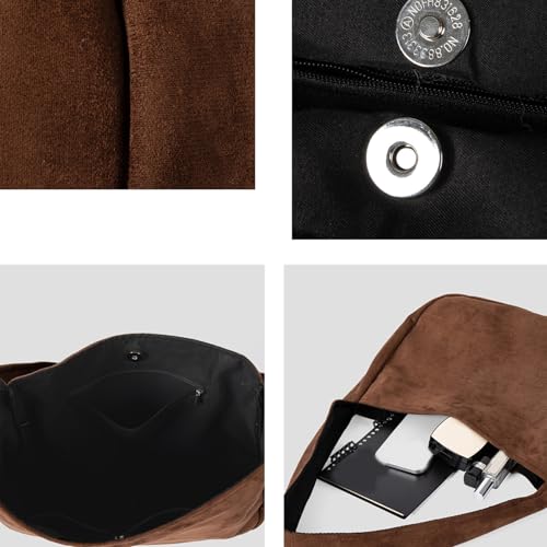 Sac à main en daim imprimé léopard grand format avec bandoulière - 5