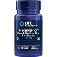 Life Extension, Pycnogenol, 60 vegetarische Kapseln, 100mg Pycnogenol je Dosis, Glutenfrei, Sojafrei, GMO frei, Geschmacksneutral