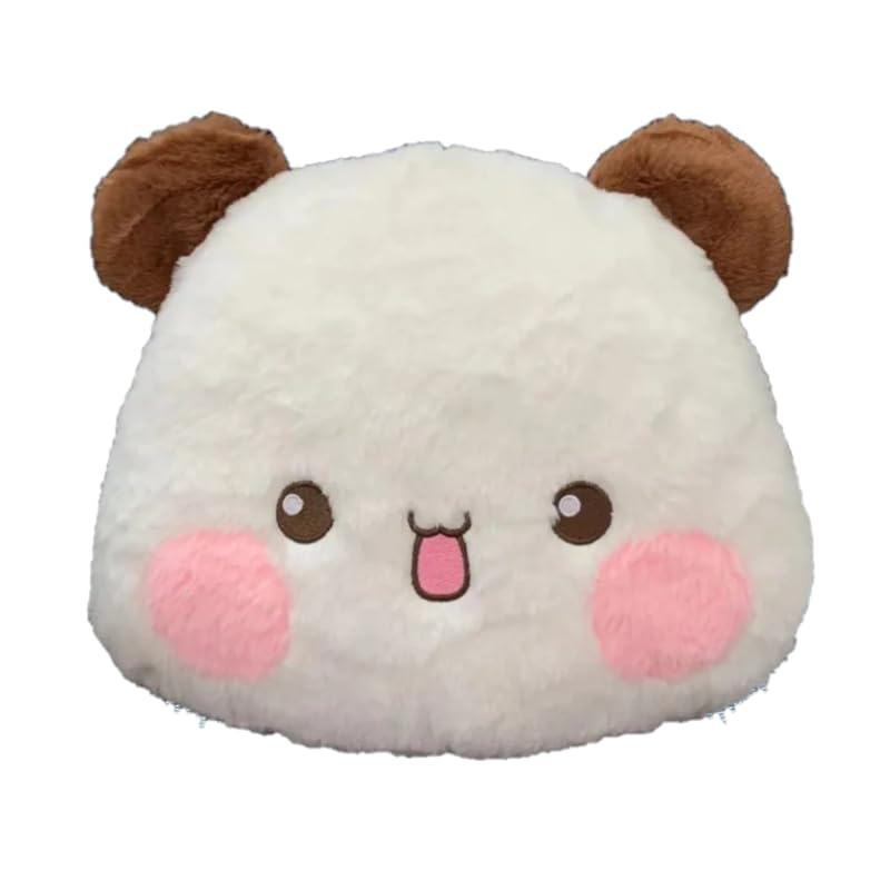 Image of Bubu Dudu Plush Pillow - Bubu Panda Design (33cm) - Soft Rabbit Fur Cuddle Buddy for Kids Boyfriend, Girlfriend, Perfect for Cozy Comfort and Home Decor