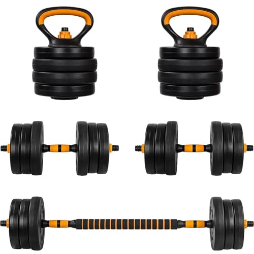 MOVIT Hanteln Set - 6in1, 30kg, XXL, Verstellbar, Kunststoff, Push Up...