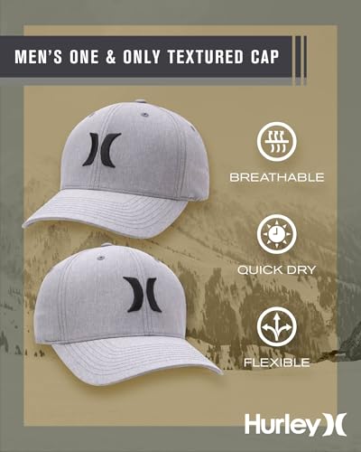 Image of Hurley Men's Caps - One & Only Flexfit Baseball Cap - Fitted Hats for Men (S-XL)