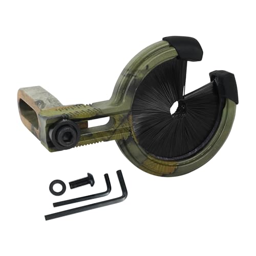 LWANO Archery Arrow Rest Capture Brush Whisker Biscuit Arrow Rest for Compound Bow and Recurve Bow Hunting Shooting Targeting (Camouflage, Large)