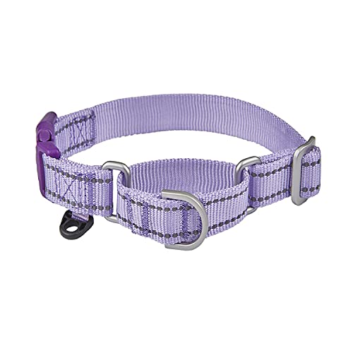Yudote Reflective Martingale Collar For Dogs With Quick Snap Buckle Anti-Pull Nylon Safe Slip Collars For Easy Walking, Lilac #TOP3