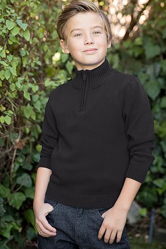 Gioberti Boy's Knitted Half Zip 100% Cotton Sweater3