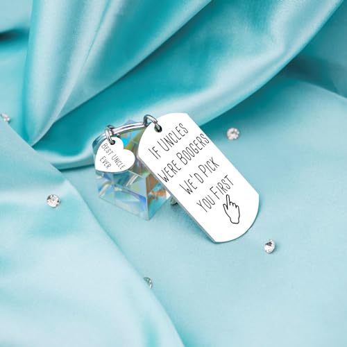 Image of Aisity Uncle Gifts for Fathers Day Uncles Gifts from Niece Nephew Funny Keychain Best Uncles Ever Gift