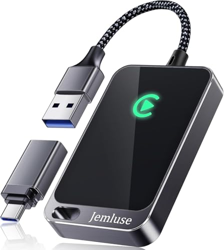 Jemluse Wireless CarPlay Adapter for Apple - Stable Fast Connection