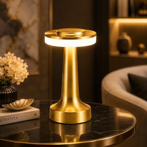 One94Store Table Lamp Type-C Charging 1500mAh Battery,3 Color Dim...